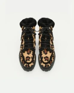 Boots Montantes En Peau Lainée D'agneau -yves salomon boutique 26WAC325XXMRSCA0265 11