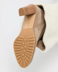 Bottes à Talons En Peau Lainée D'agneau Mérinos -yves salomon boutique 26WAC610XXMLCVA2192 13