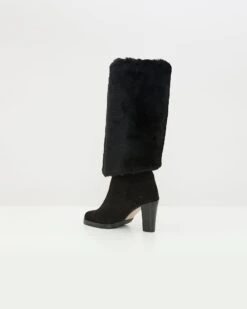 Bottes à Talons En Peau Lainée -yves salomon boutique 26WAC610XXMLCVC99 10