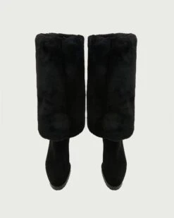 Bottes à Talons En Peau Lainée -yves salomon boutique 26WAC610XXMLCVC99 11