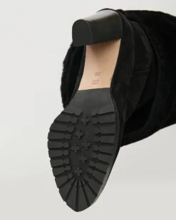 Bottes à Talons En Peau Lainée -yves salomon boutique 26WAC610XXMLCVC99 12