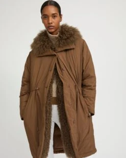 Parka Doudoune Ultra Light Garniture Agneau Frisé