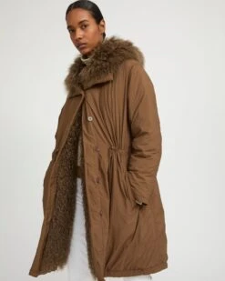 Parka Doudoune Ultra Light Garniture Agneau Frisé 12 Parka Doudoune Ultra Light Garniture Agneau Frisé -yves salomon boutique 26WFM00905J05WA2257 4