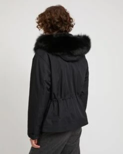 Parka Courte En Coton Imperméable Avec Fourrure De Renard Et Lapin -yves salomon boutique 26WFV00865F52XC99 3 2306f190 e245 4f36 ad33 df9ebbce1d84