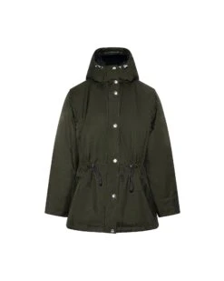 Parka En Tissu Technique Et Peau Lainée