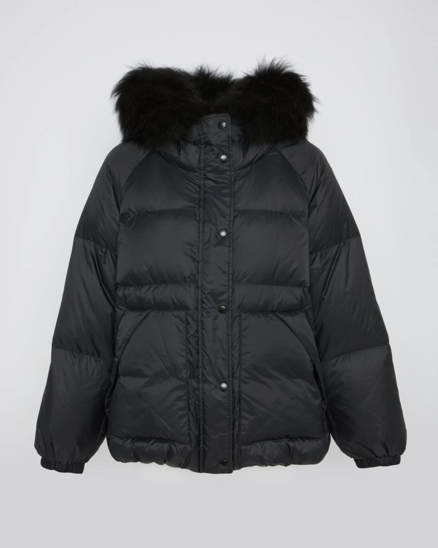 Doudoune Courte Manches Raglan Garniture Agneau Laine Vaporeuse 3 Doudoune Courte Manches Raglan Garniture Agneau Laine Vaporeuse