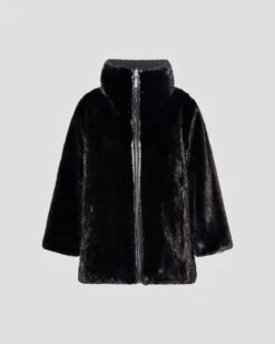 Parka à Col Montant En Tissu Technique Réversible Fourrure De Vison -yves salomon boutique 26WFV03572A22XC99 11