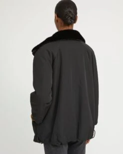 Parka à Col Montant En Tissu Technique Réversible Fourrure De Vison -yves salomon boutique 26WFV03572A22XC99 5