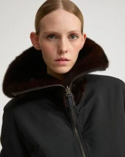 Veste Réversible En Tissu Technique Et Fourrure De Vison -yves salomon boutique 26WFV05360A22XB1163 4