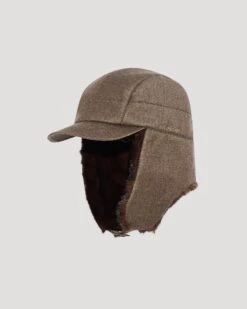 Casquette Façon Chapka En Tissu Loro Piana Et Fourrure De Vison