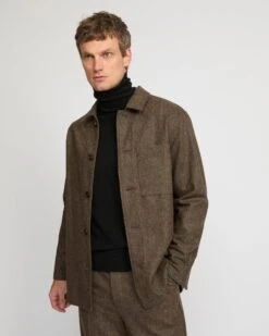 Surchemise En Tweed Laine Et Cachemire