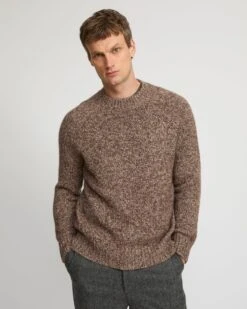 Pull Crew Neck En Maille épaisse 100% Cachemire