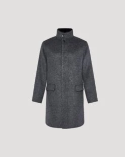 Manteau En Tissu Double Face Laine Et Fourrure De Vison -yves salomon boutique 26WHM02300B12GA9124 9