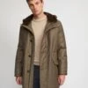 Parka Longue Iconique En Tissu Loro Piana Imperméable Avec Fourrure De Vison -yves salomon boutique 26WHM04290LSVLB3211