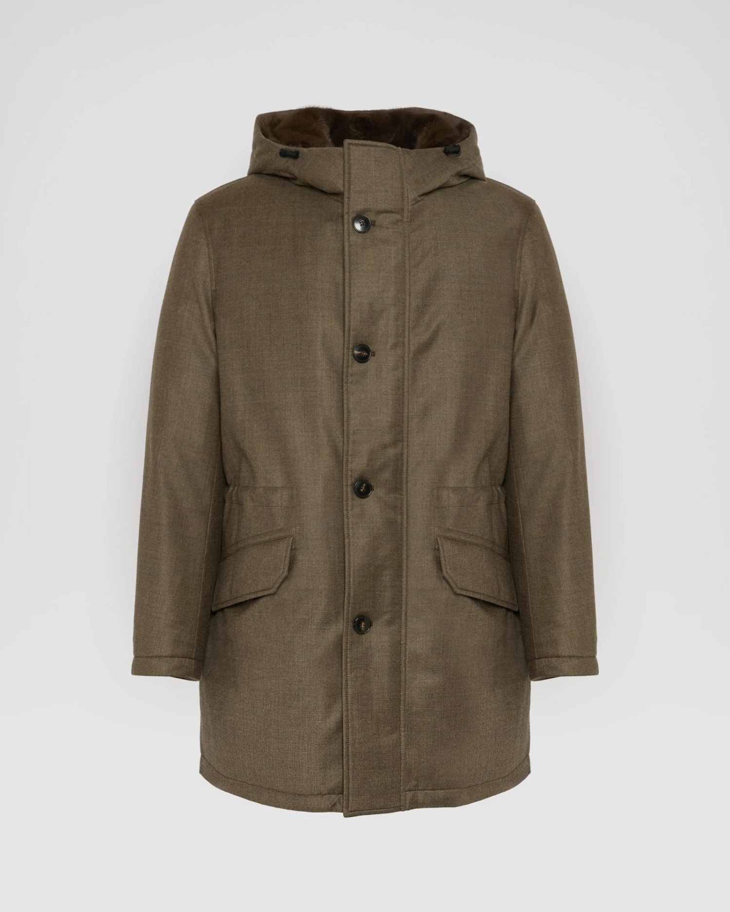 Parka Longue Iconique En Tissu Loro Piana Imperméable Avec Fourrure De Vison 8 Parka Longue Iconique En Tissu Loro Piana Imperméable Avec Fourrure De Vison – Image 6