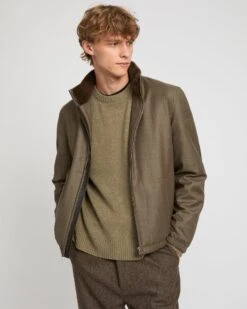 Veste En Tissu Loro Piana Avec Col En Vison