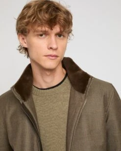 Veste En Tissu Loro Piana Avec Col En Vison -yves salomon boutique 26WHV03965LSVEB3211 3 765d6fb5 e89f 4c3f b72a 475c3f2bcca8