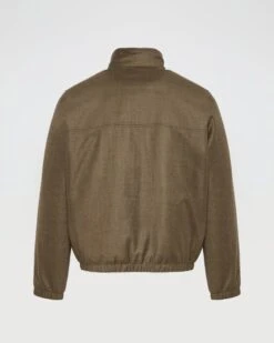 Veste En Tissu Loro Piana Avec Col En Vison -yves salomon boutique 26WHV03965LSVEB3211 9