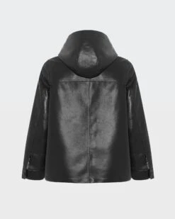 Veste à Capuche En Cuir D'agneau Doublé Flanelle Motif Pied-de-poule -yves salomon boutique 26WHV20074APTIB3237 10 f6e5dbb6 d1d0 45fc 9255 035d956d7c9a