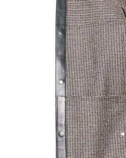 Veste à Capuche En Cuir D'agneau Doublé Flanelle Motif Pied-de-poule -yves salomon boutique 26WHV20074APTIB3237 11 bcfae4e5 2d80 4de7 9334 02438ab0bb72