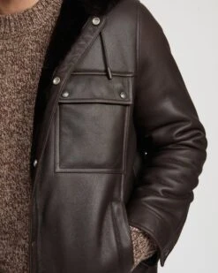 Hoodie En Peau Lainée D'agneau Mérinos -yves salomon boutique 26WHV60170MSISA2033 3