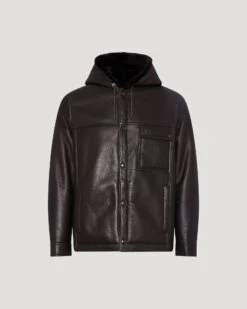 Hoodie En Peau Lainée D'agneau Mérinos -yves salomon boutique 26WHV60170MSISA2033 9