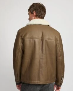 Veste En Peau Lainée D'agneau Silky -yves salomon boutique 26WHV60770MSISB3190 5