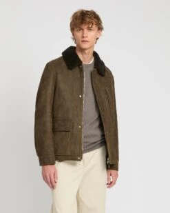 Veste En Peau Lainée D'agneau Et Cuir Cotelé 12 Veste En Peau Lainée D'agneau Et Cuir Cotelé -yves salomon boutique 26WHV60871MSCOA2108 4 4cc3c951 4e49 4a60 8cd8 50f516662bc6