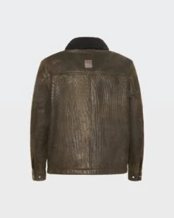 Veste En Peau Lainée D'agneau Et Cuir Cotelé 15 Veste En Peau Lainée D'agneau Et Cuir Cotelé -yves salomon boutique 26WHV60871MSCOA2108 10