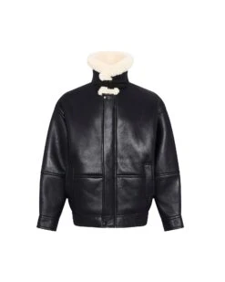 Bombardier En Peau Lainée Mérinos -yves salomon boutique 26WHV61672MSBSC99 11