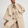 Veste Cape Cropped En Lainage Cachemire Double Face -yves salomon boutique 26WYC03142CATLA2122