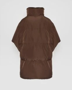 Doudoune Cape En Tissu Technique Avec Col Montant Et Intérieur En Fourrure De Vison -yves salomon boutique 26WYC06188DOTMA2253 10