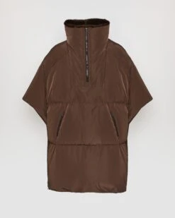 Doudoune Cape En Tissu Technique Avec Col Montant Et Intérieur En Fourrure De Vison -yves salomon boutique 26WYC06188DOTMA2253 9