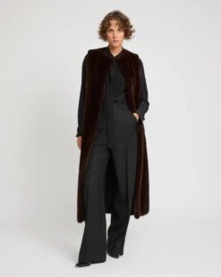 Gilet Long Sans Manche En Fourrure De Vison -yves salomon boutique 26WYG34625VMLXA6074 4 27f841c3 56b4 4af5 a033 f64b7dc3b6c5