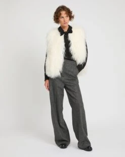 Gilet Sans Manche En Agneau De Mongolie