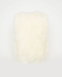 Gilet Sans Manche En Agneau De Mongolie -yves salomon boutique 26WYG62855AGMOC11 9