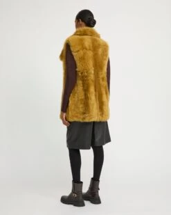 Gilet Long Réversible En Agneau Toscane -yves salomon boutique 26WYG92175TOSXA4071 4