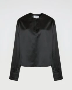 Blouse En Satin Lourd De Laine -yves salomon boutique 26WYH00866SALAC99 8