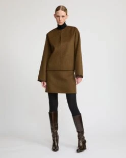 Vareuse En Lainage Cachemire Double Face 10 Vareuse En Lainage Cachemire Double Face -yves salomon boutique 26WYH03857CATLB3197 3