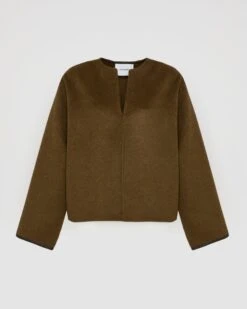 Vareuse En Lainage Cachemire Double Face 12 Vareuse En Lainage Cachemire Double Face -yves salomon boutique 26WYH03857CATLB3197 9