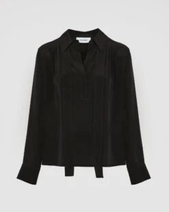 Blouse En Crêpe De Soie Légère -yves salomon boutique 26WYH05262CRCHC99 9