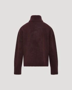 Pull à Col En Maille Cachemire -yves salomon boutique 26WYH50758MACAA2266 10