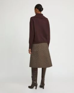 Pull à Col En Maille Cachemire -yves salomon boutique 26WYH50758MACAA2266 5