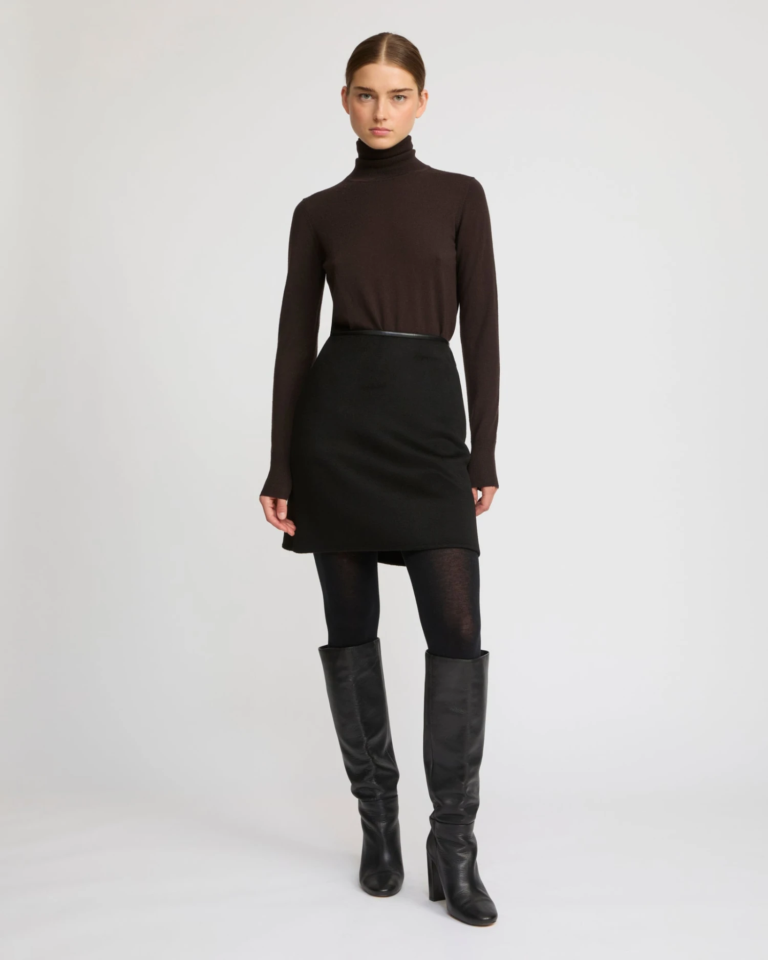 Jupe En Lainage Cachemire Double Face 3 Jupe En Lainage Cachemire Double Face