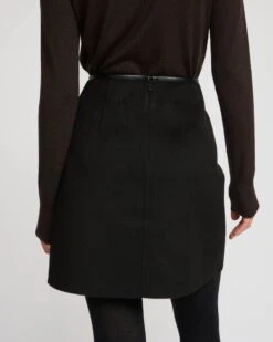 Jupe En Lainage Cachemire Double Face 9 Jupe En Lainage Cachemire Double Face -yves salomon boutique 26WYJ03748CATLC99 3