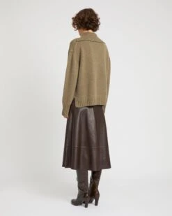 Jupe évasée En Cuir D'agneau -yves salomon boutique 26WYJ20475APXXA2009 3 4120ca03 3fef 4984 b06e c916424e4bbd