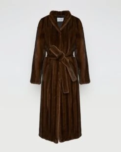 Manteau Long En Fourrure De Vison Long Poil -yves salomon boutique 26WYM35530VFLXLUNA 8