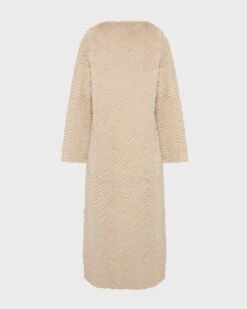 Manteau Long En Maille Mérinos Et Fourrure De Vison 14 Manteau Long En Maille Mérinos Et Fourrure De Vison -yves salomon boutique 26WYM50920MAMVA2048 9