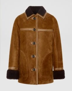 Manteau Canadienne En Agneau Mérinos Suède 14 Manteau Canadienne En Agneau Mérinos Suède -yves salomon boutique 26WYM61776MSBVB3198 1