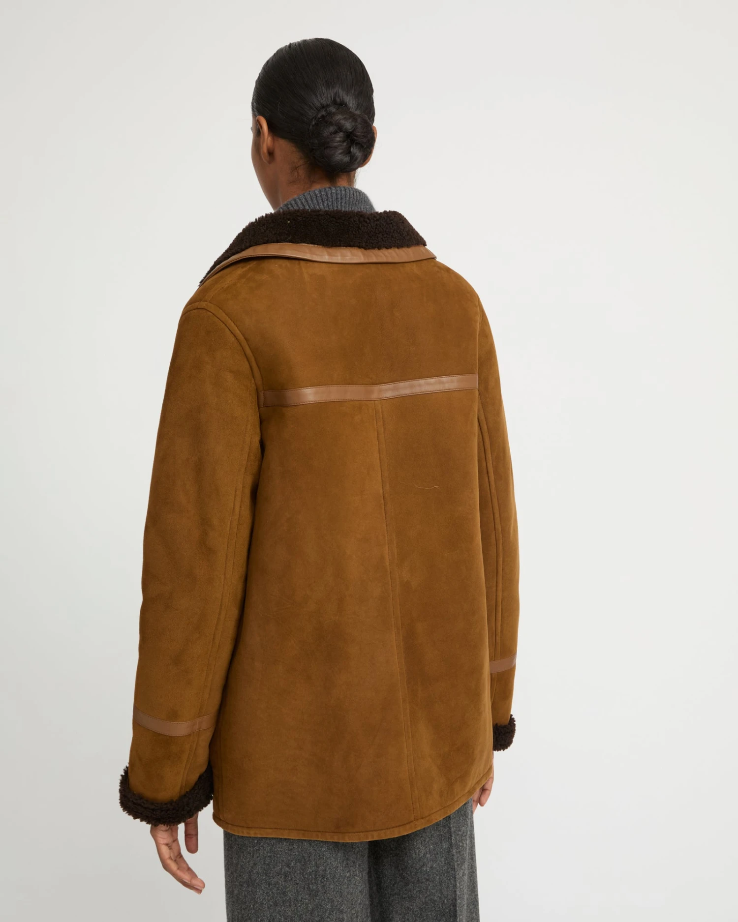 Manteau Canadienne En Agneau Mérinos Suède 7 Manteau Canadienne En Agneau Mérinos Suède – Image 5